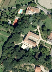 Vista aerea della villa